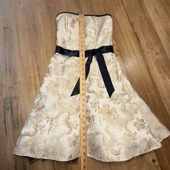 Gunne Sax Jessica McClintock Party Dress Strapless Bow Size 1/2 90s Y2K - Picture 4 of 12